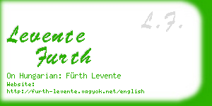 levente furth business card